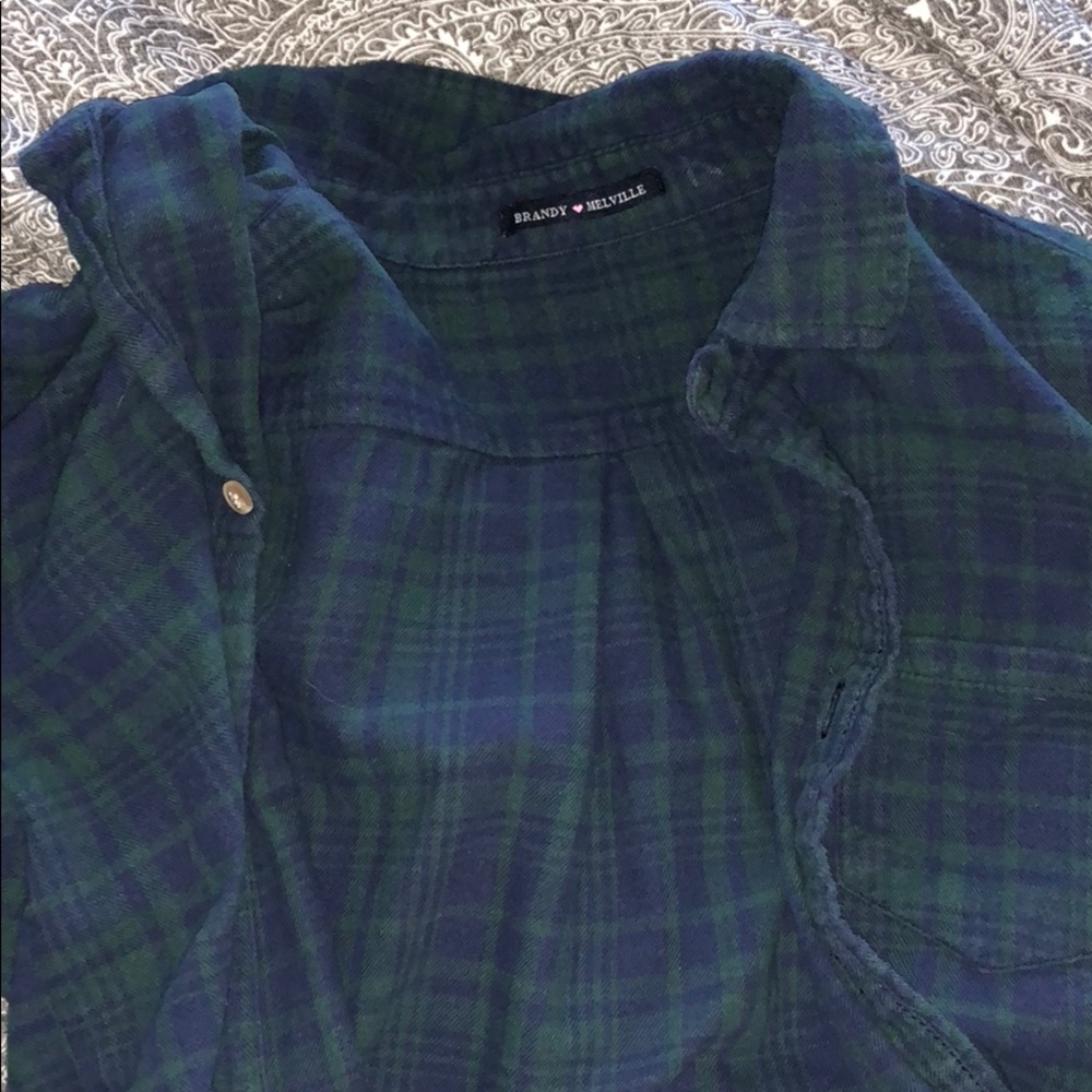 Brandy Melville Blue/Green Flannel